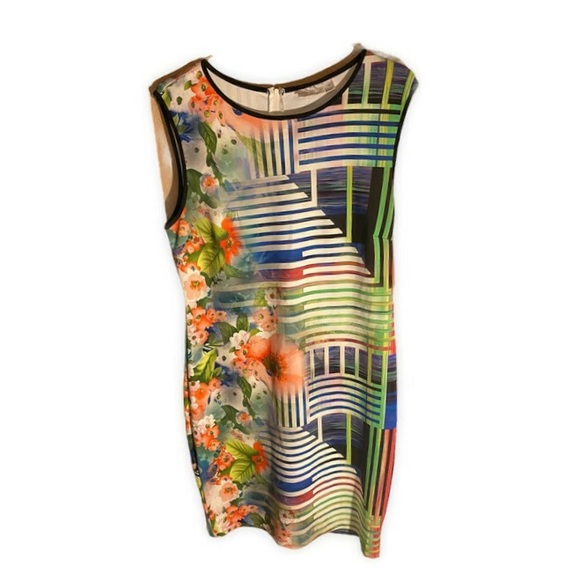 Bisou Bisou Dresses & Skirts - Bisou Bisou 16 XL Dress Watercolor Floral Rose print Stretch.